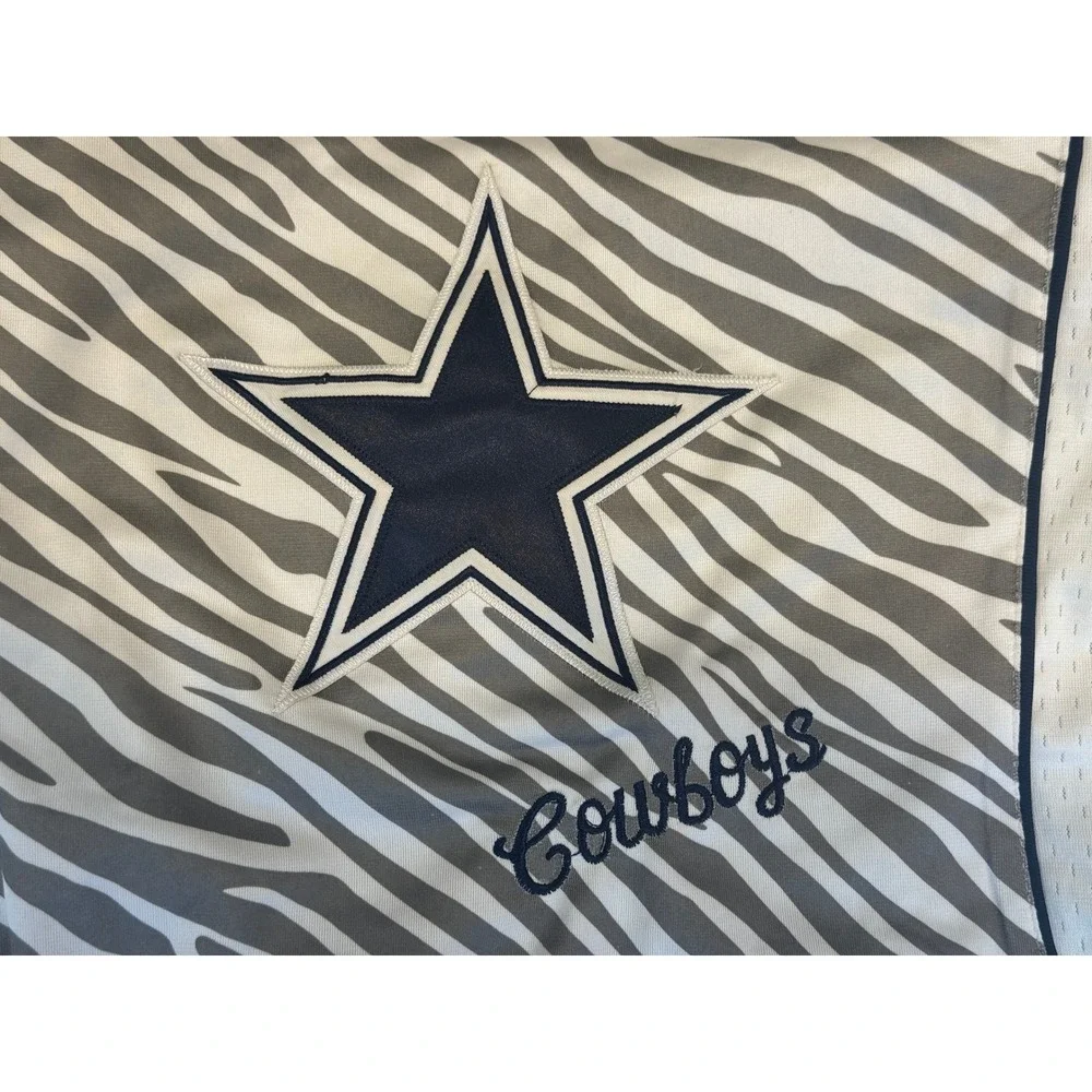 Nike Dallas Cowboys Jason Witten 82 Zebra Print Jersey Womens Small Grey White